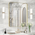 40×32 Gold Bathroom Mirror, Rectangular Bathroom Vanity Mirror by FunMemories