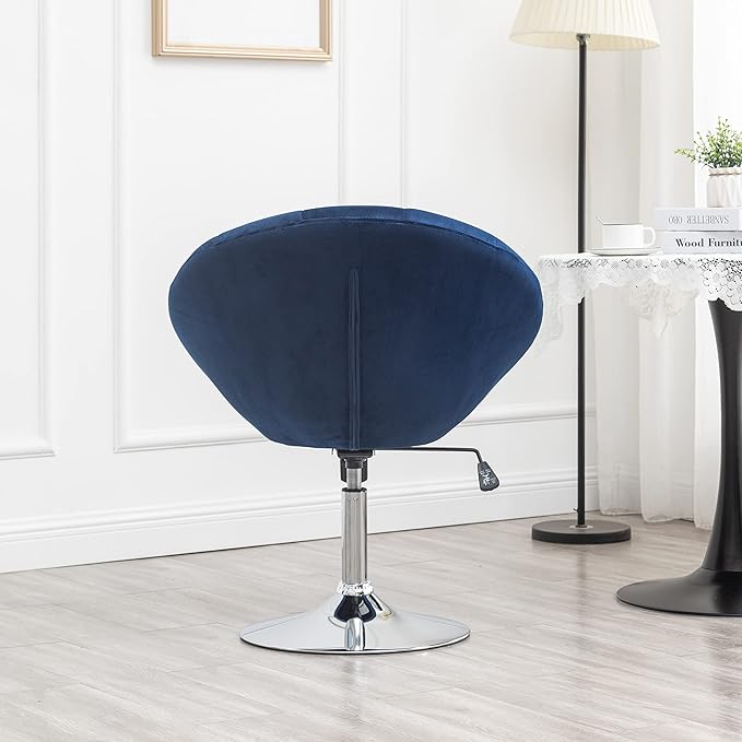 Roundhill Furniture Noas Velvet Upholstered Tufted Back Swivel Accent Chair - Image 6