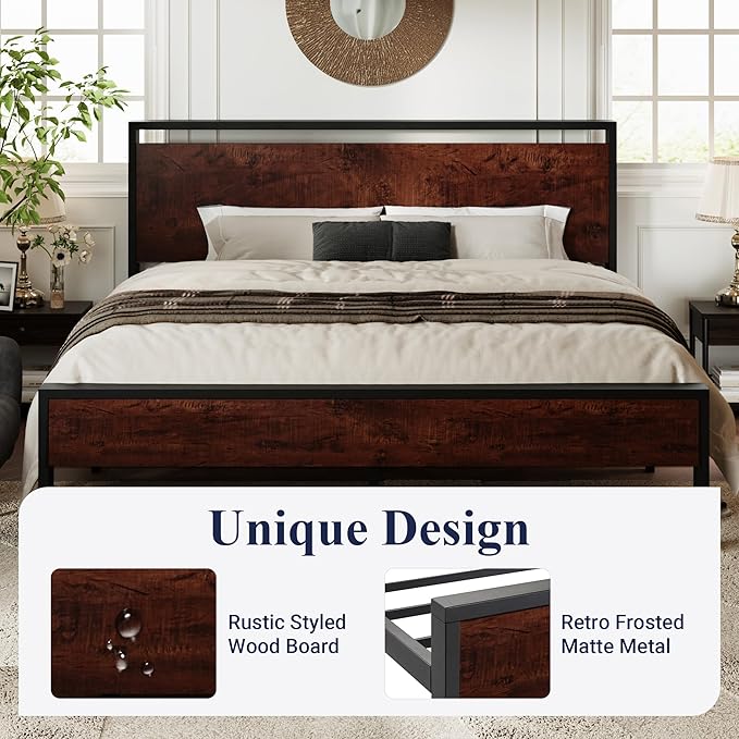 Allewie King Size Platform Bed Frame - Image 4