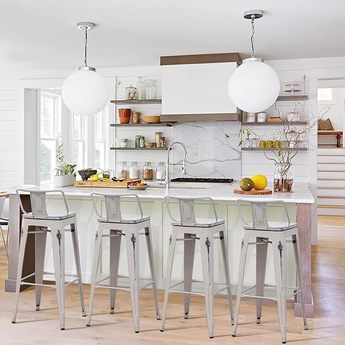 26 Inch Swivel Bar Stools Set of 4 - Image 6