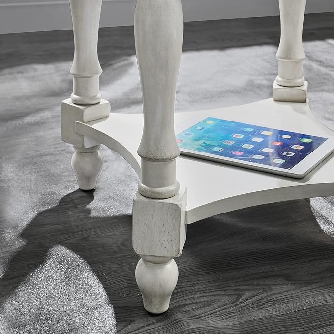 MODERION Oval End Table with Drawer, Solid Wood Sofa Side Storage Shelf - Image 7