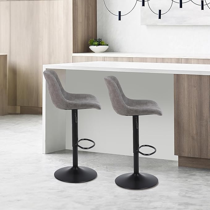 Bar Stools, Swivel Counter Height Barstools - Image 7