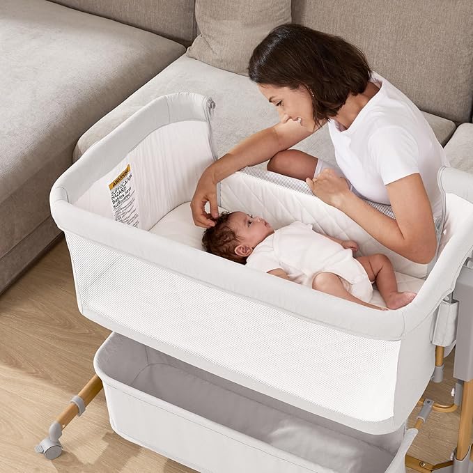 3 in 1 Baby Bassinet, Rocking Bassinet, Bedside Bassinet, 6-Height Adjustable - Image 6