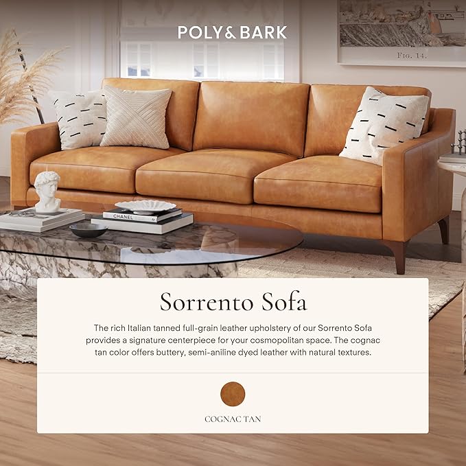 Poly & Bark Sorrento Leather Couch - Image 3