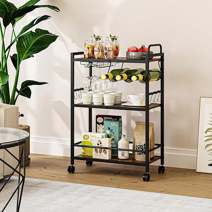 Home Bar Serving Cart, Serving Cart - Image 2