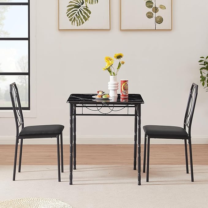 VECELO 3 Piece Dining Table Set - Image 7
