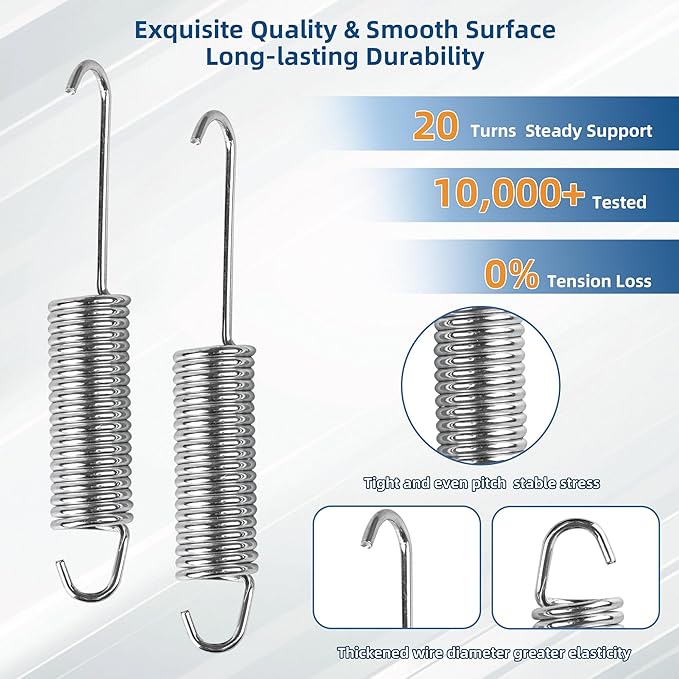 4-1/2 Inch Spring 2 Pack Stainless Steel Tension Spring Heavy Duty - Image 5