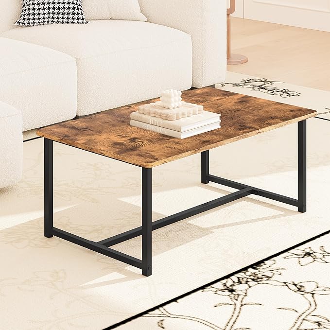 Coffee Table Living Room, Modern Center Table Rectangular, Industrial Furniture - Image 9