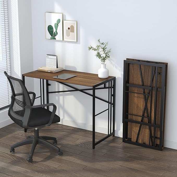 Folding Computer Desk 40 inch Writing Gaming Computer Camping Table, No - Image 8