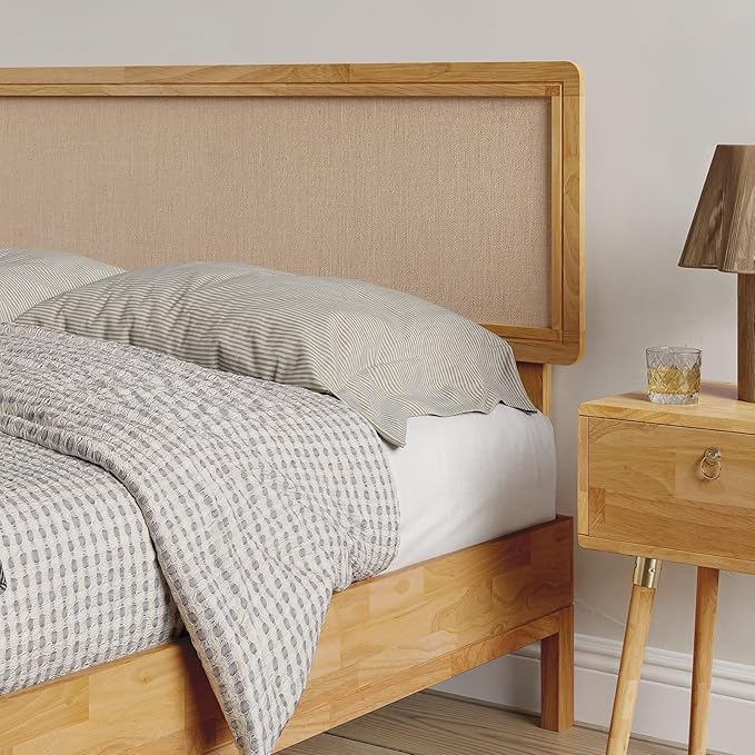 Nipe Platform Bed Frame with Headboard Size Queen - Image 4