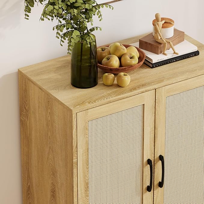 Rattan Decorated Buffet Cabinet - Image 7