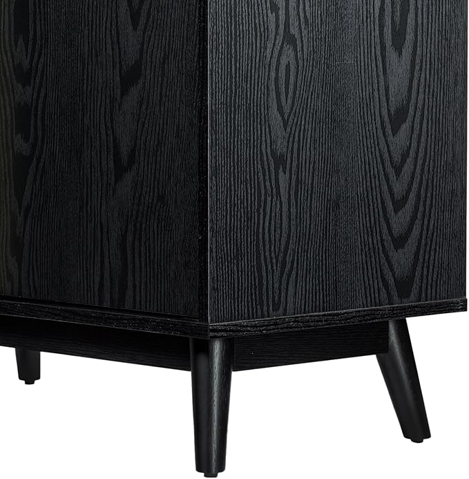 Sango Cortland 2-Door Accent Cabinet, Sleek Black Storage Cabinet - Image 8