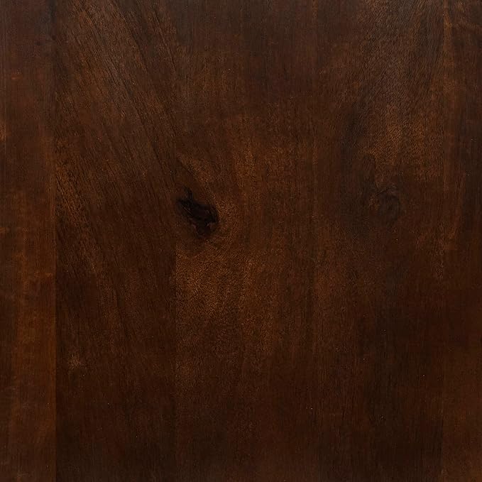 SIMPLIHOME Demy 18-inch Wide Metal and Solid Mango Accent Table in Cognac/Gold - Image 8