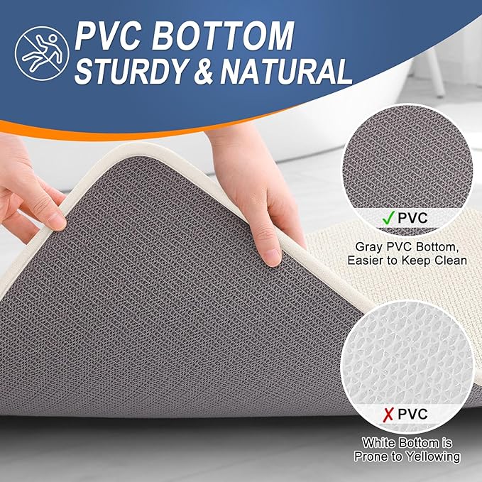 OLANLY Thick Memory Foam Bath Mat Rug 30x20, Extra Soft Absorbent Bathroom Rug - Image 4