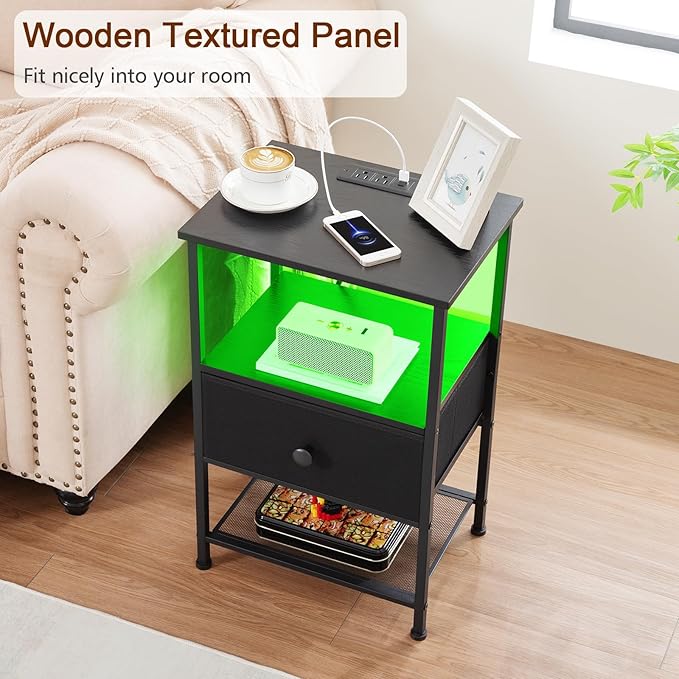 Night Stand Set 2, LED Nightstand - Image 9