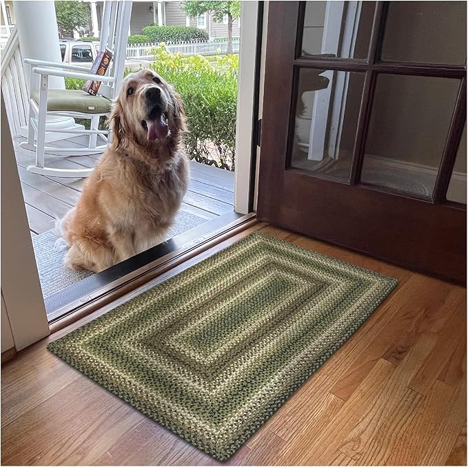 Homespice Pinecone Green Braided Rugs Runners 22x72 – Hand Braided Jute Kitchen - Image 9
