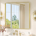 TETOTE Gold Framed Mirror 36 x 36 Vanity Mirrors by TETOTE