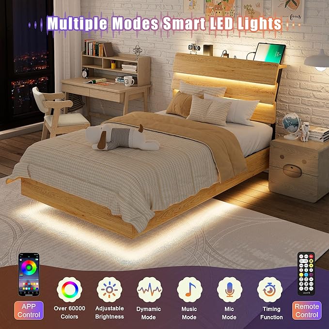 Feonase Floating Bed Frame Twin - Image 3