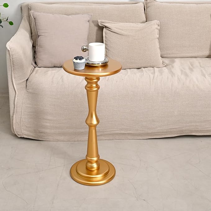 SwallowLiving Small Round Side Table, Tall End Tables Living Room, Narrow Night - Image 2