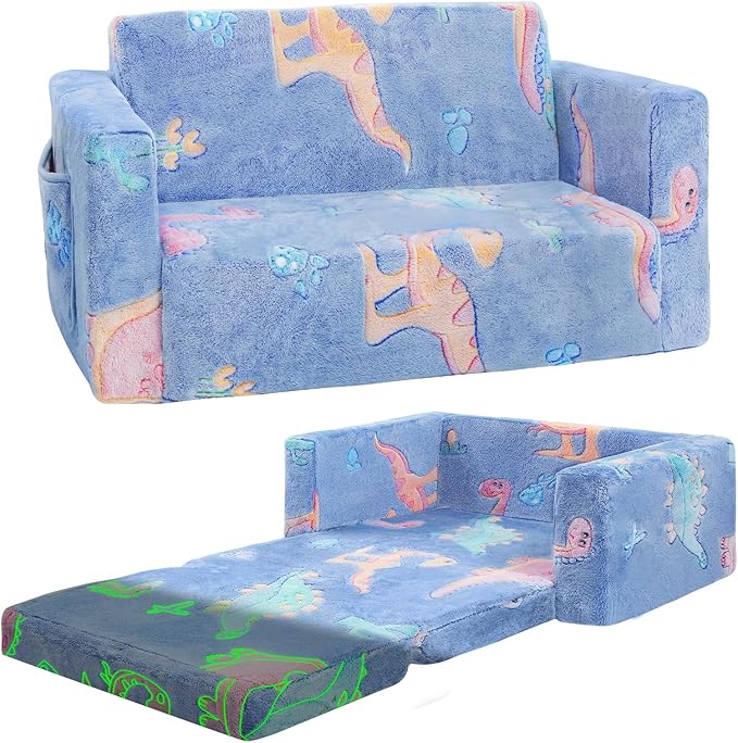 Toddler Couch, Toddler Chair, Extra Wider Seating, 2-in-1 Baby Seat Furniture by inhand