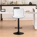 YOUNIKE Single White Bar Stools Modern Swivel Counter Height Bar Chair by YOUNIKE
