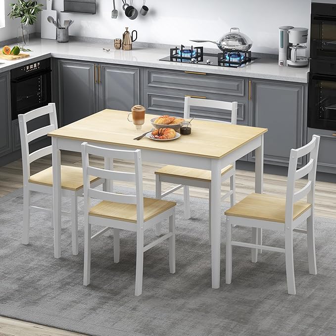Giantex Dining Table Set for 4, Dining Room Table Set for 4, Breakfast Nook by Giantex