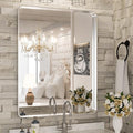 TokeShimi 24 x 32 Inch Brushed Silver Bathroom Mirror by RefinedBathroomAccessories