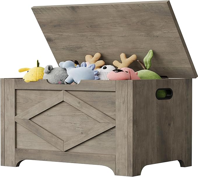 GarveeHome 23.6" Storage Chest, Wooden Storage Bench by GarveeHome