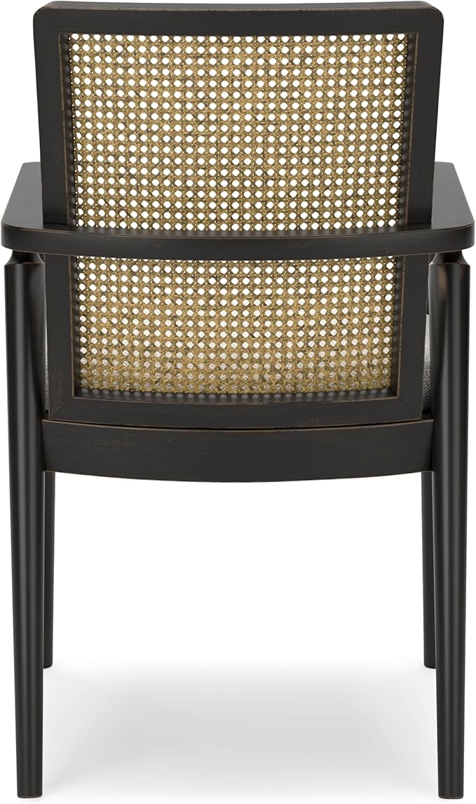 Signature Design by Ashley Galliden Rustic Solid Wood Upholstered Dining Arm - Image 11