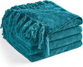 Chenille Throw Blanket for Couch 60"X 80" Twin, Soft Cozy Throws by LONGCREATE