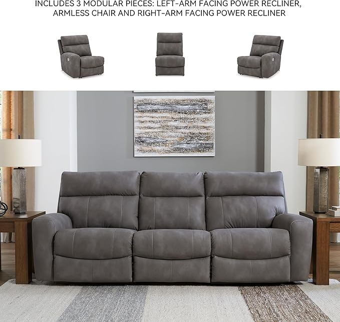 Signature Design by Ashley Next-Gen DuraPella Contemporary Faux Leather Modular - Image 5