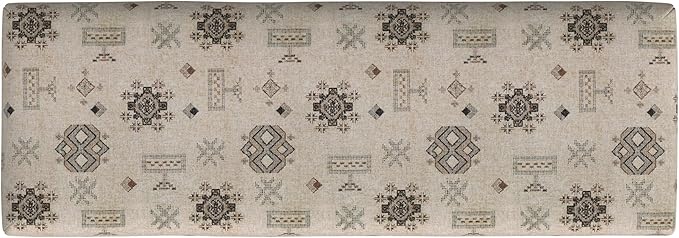 HomePop Oslo Decorative Bench -Cream Contemporary Global Pattern - Image 4