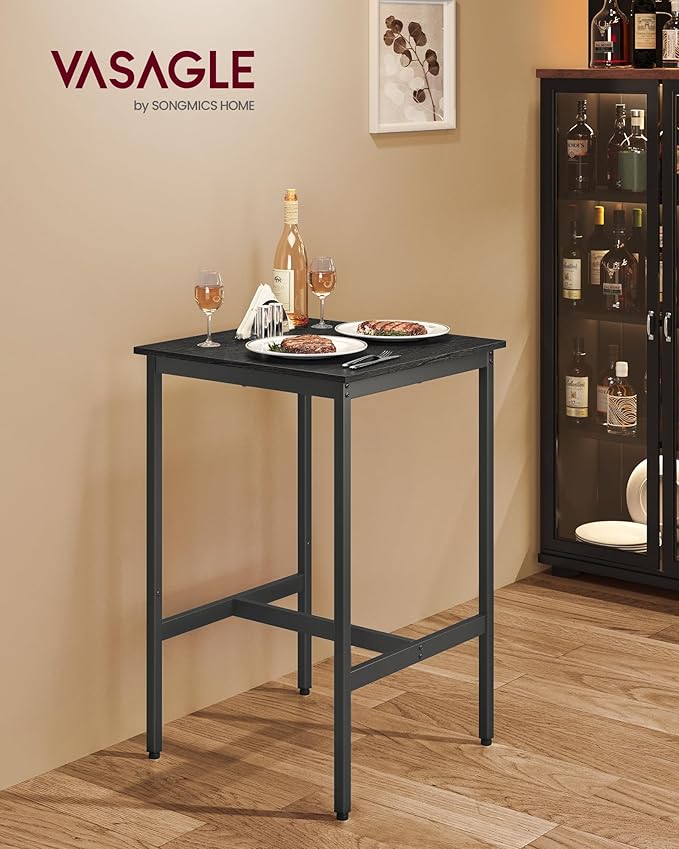 VASAGLE Bar Table, Small Kitchen Dining Table, High Top Pub Table, Height - Image 2
