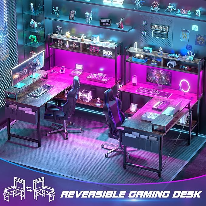 Aheaplus L Shaped Gaming Desk - Image 7
