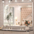 Keonjinn 48 x 36 Inch Silver Bathroom Mirror by Keonjinn