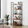 Shintenchi 5 Tiers Bookshelf, Classically Tall Bookcase Shelf, Industrial Book by Shintenchi