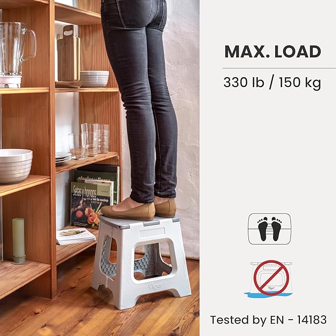 Vigar Compact Step Stool Foldable, 12-1/2-inch Step Stools - Image 5