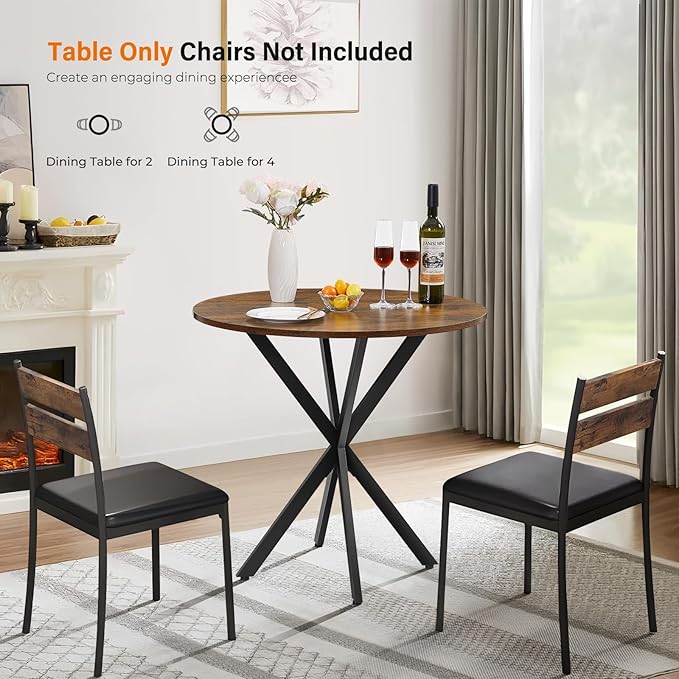 Unovivy 31.5" Small Round Dining Table - Image 5