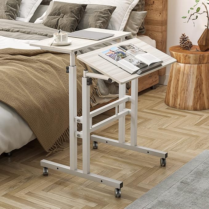 soges 23.6inches Height Adjustable Desk Laptop Desk on The Wheels, Rolling - Image 4