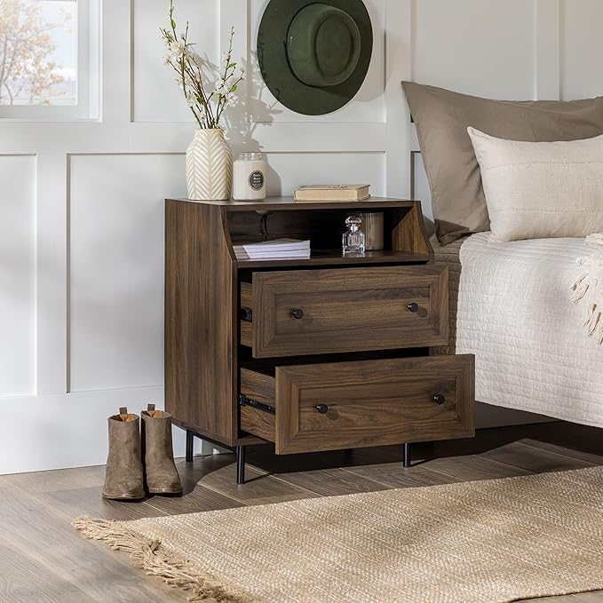 Florence 22 Inch 2 Drawer Open Top Side Table - Image 5