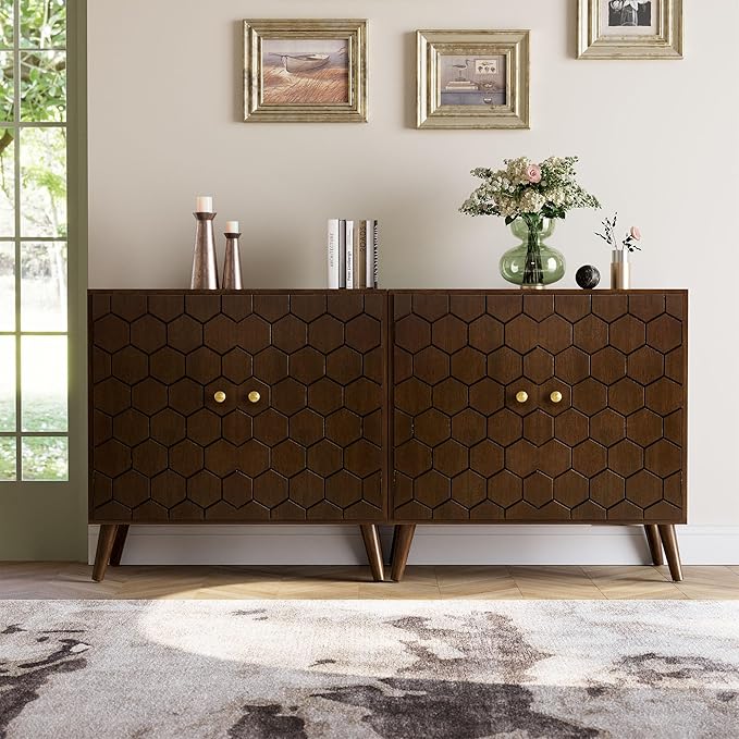 COSIEST Set of 2 32" Storage Sideboards by COSIEST