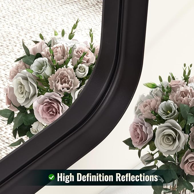 30"x40" Black Bathroom Mirror - Image 6
