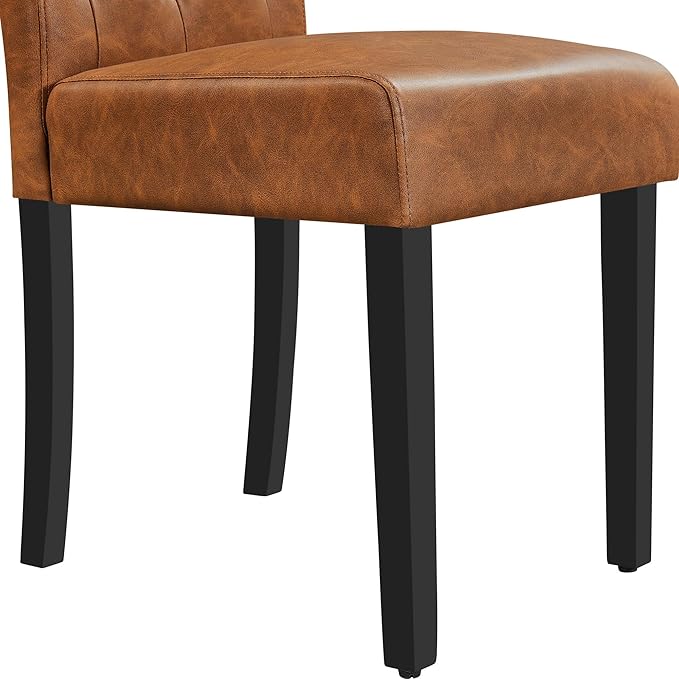 Yaheetech Dining Chairs Set of 2 Modern Style Faux Leather Dining Room Chairs - Image 9