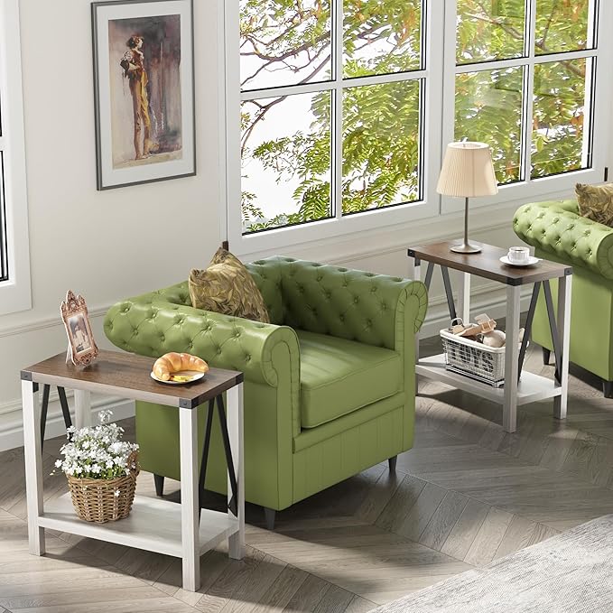 ChooChoo Farmhouse End Table Set of 2, Narrow Side End Table - Image 2