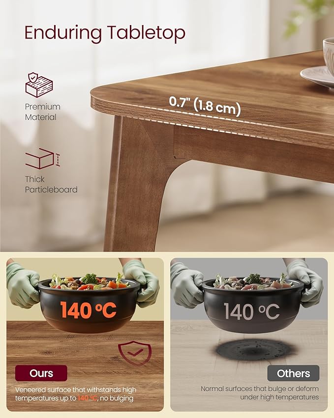 VASAGLE Dining Table for 4/6/8, Extendable Kitchen Table - Image 5