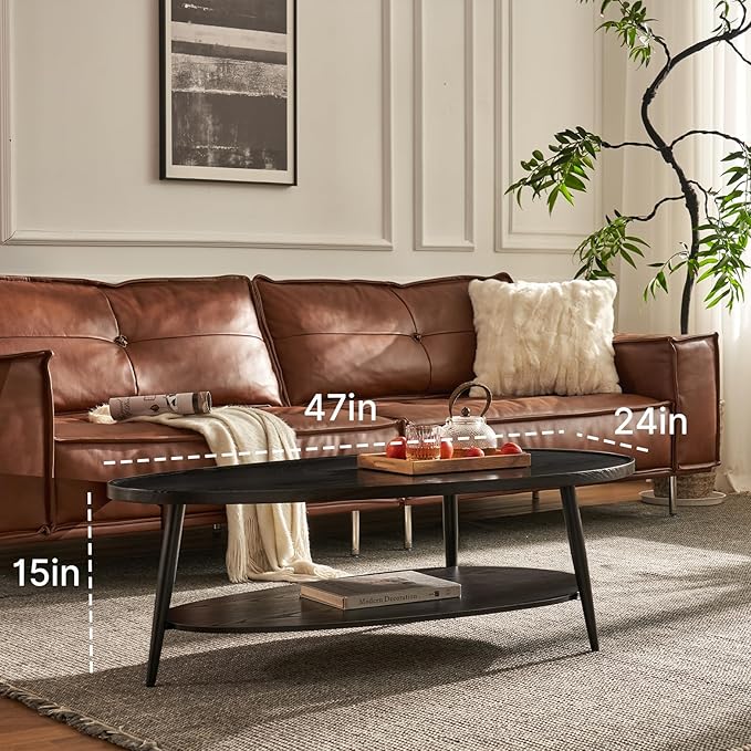 Saint Mossi Modern Black Coffee Table - Image 2