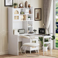 Merax Computer Desk with 90 Degree Rotating Desktop, L Shaped Office Desk with by Merax