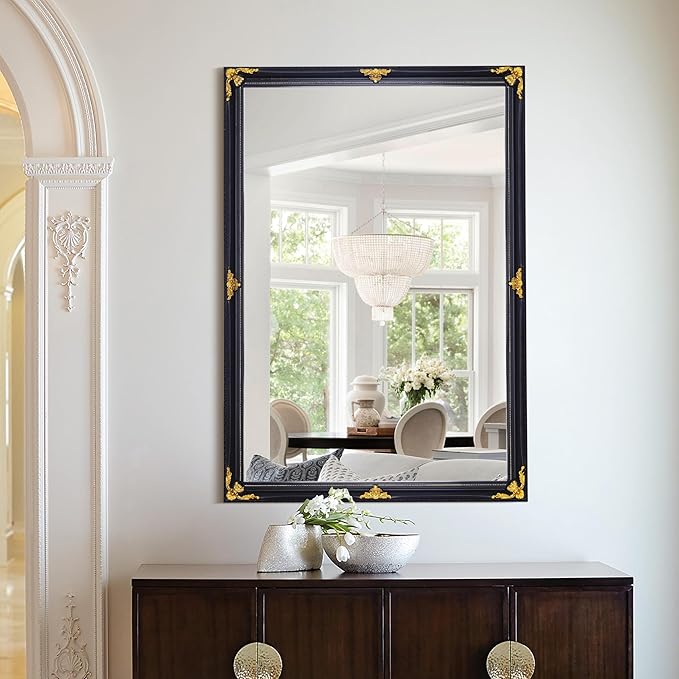 35" x 23" Large Antique Mirror, Dining Room - Image 8