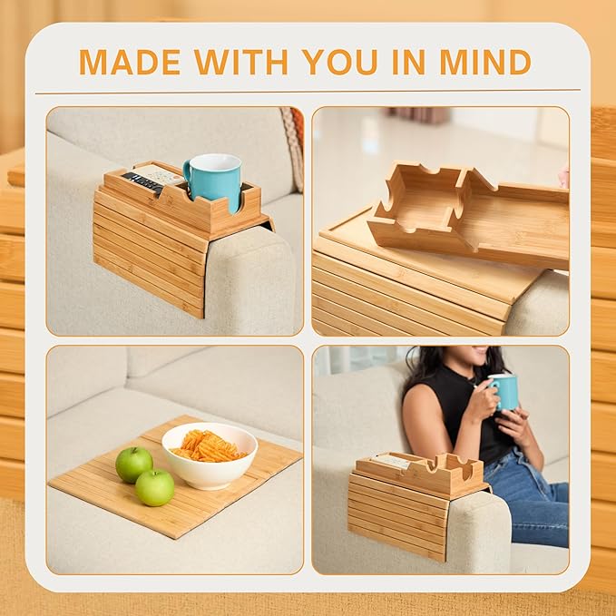 Couch Cup Holder Tray - Image 3