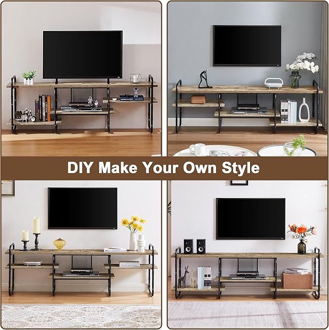 VECELO TV Stands for 55 Inch, Entertainment Center/Media Console Table - Image 8